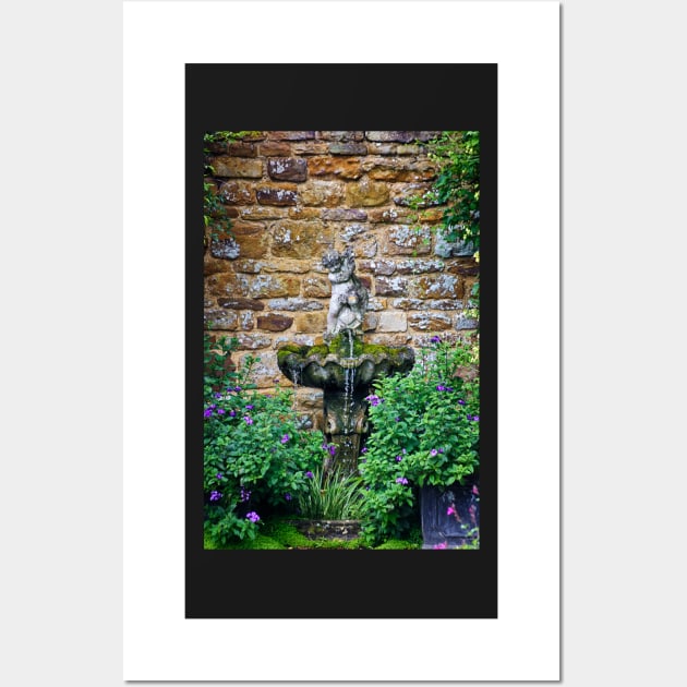 Garden Fountain Wall Art by InspiraImage